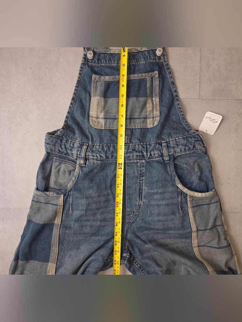 We The Free Drifter Patched Overalls Free People Wide Leg Small Short(Has Scent) - Picture 3 of 16